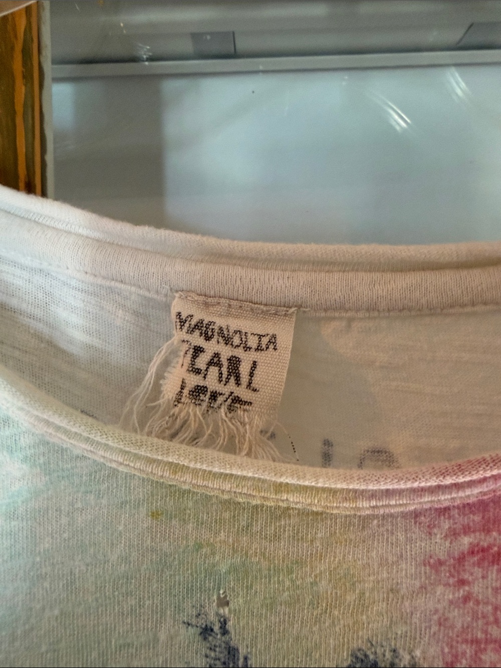 Magnolia Pearl Cream California Graphic Tee with Blue, Pink & Yellow Accents - Picture 5 of 10